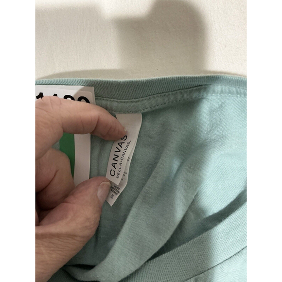 Men’s Canvas Crew Neck Short Sleeve T Shirt Green 3xl Says Brides Babe - Picture 5 of 6